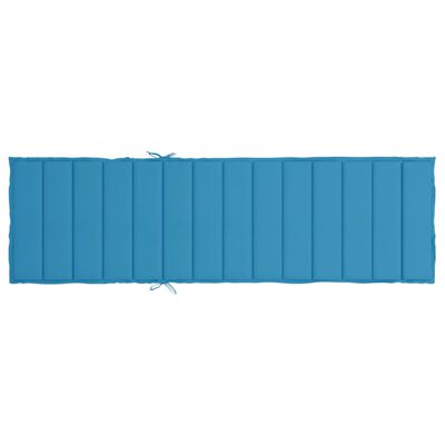 vidaXL Almofadão p/ espreguiçadeira 200x60x3 cm tecido oxford azul