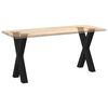 vidaXL P&eacute;s para mesa de jantar em formato de X, 2 pe&ccedil;as, preto, 50x(72-73) cm, a&ccedil;o