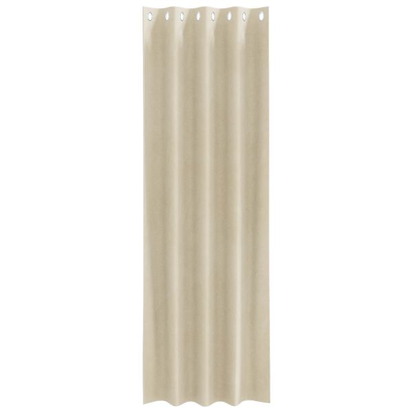 vidaXL Cortinas opacas 2 pcs Creme 140 x 245 cm Veludo