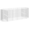 vidaXL Canteiro elevado/cesto gabi&atilde;o 300x100x100 cm ferro galvanizado