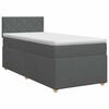 vidaXL Cama box spring com colch&atilde;o Cinzento-Escuro 90 x 190 cm Tecido
