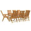 vidaXL Conjunto de Jantar para Jardim 9 unid. Castanho