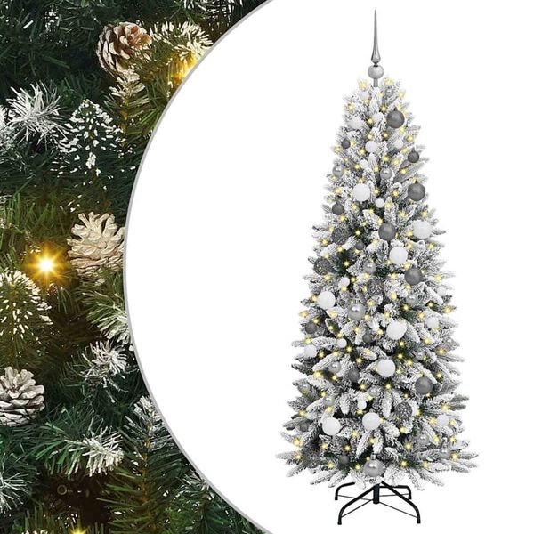 vidaXL &Aacute;rvore de Natal Artificial com 300 LEDs Branco 180 cm