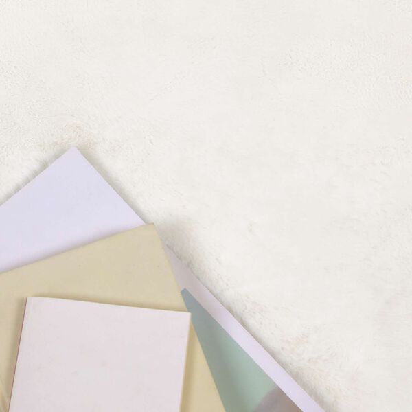 vidaXL Tapete de Pelo Sint&eacute;tico de Coelho Olite Creme 120 x 170 cm