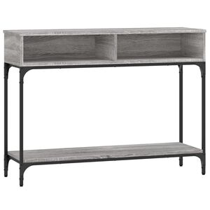vidaXL Mesa consola 100x30,5x75cm derivados de madeira cinzento sonoma