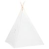 vidaXL Tenda teepee infantil c/ saco 120x120x150cm pele p&ecirc;ssego branco