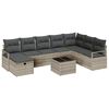 vidaXL Conjunto de Sof&aacute;s 9 unid. 8-N&uacute;mero de lugares Cinzento-claro