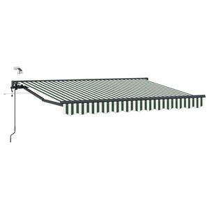 vidaXL Toldo Retr&aacute;til El&eacute;trico Verde, Branco, Antracite 3 x 2,5 m