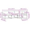 vidaXL Conjunto de Sof&aacute;s para Exterior 4 pcs Cinza Natural e Claro