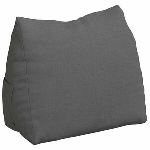 vidaXL Travesseiro para Costas Cinza Escuro 45 x 20 x 35 cm tecido