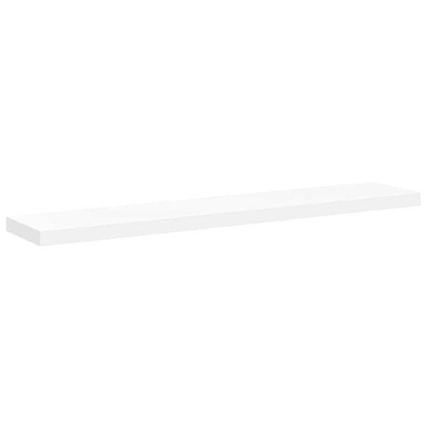 vidaXL Prateleira de parede suspensa 120x23,5x3,8 cm MDF branco