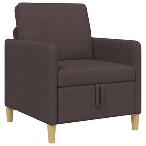 vidaXL Sofa com Armazenamento Marrom Escuro 72 x 78 x 87 cm Poli&eacute;ster