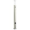 vidaXL Lumin&aacute;ria de poste com sensor e tomada, 110 cm, a&ccedil;o inoxid&aacute;vel, IP44