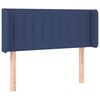 vidaXL Cabeceira de cama c/ abas tecido 103x16x78/88 cm azul