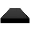 vidaXL Prateleiras de parede suspensas 2 pcs 120x23,5x3,8cm MDF preto