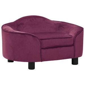 vidaXL Sof&aacute; para c&atilde;es 67x47x36 cm pel&uacute;cia bord&ocirc;