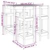 vidaXL 5 pcs conjunto de bar para jardim pinho maci&ccedil;o preto