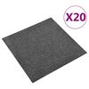 vidaXL Tapete 20 pcs Antracite 50 x 50 cm 100% Polipropileno