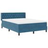 vidaXL Cama Box com colch&atilde;o Azul Escuro 200 x 160 cm Veludo