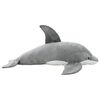 vidaXL Golfinho de peluche cinzento