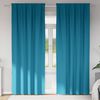 vidaXL Cortinas Blackout com Argolas 2 pcs Turquesa 245 x 140 cm