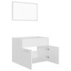 vidaXL 2 pcs conjunto móveis casa de banho derivados de madeira branco