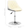 vidaXL Banco de bar couro artificial cor creme e branco