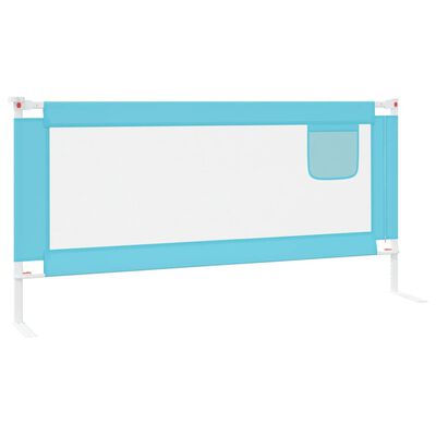 vidaXL Barra de segurança p/ cama infantil tecido 190x25 cm azul