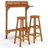 vidaXL 3 pcs conjunto de bar para jardim madeira de ac&aacute;cia maci&ccedil;a