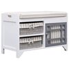 vidaXL Banco de corredor 70x33,5x45 cm madeira de paulownia branco