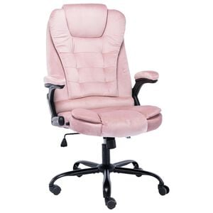 vidaXL Cadeira de escrit&oacute;rio veludo rosa