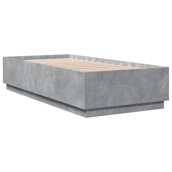 vidaXL Estrutura de cama 90x200 cm derivados de madeira cinza sonoma