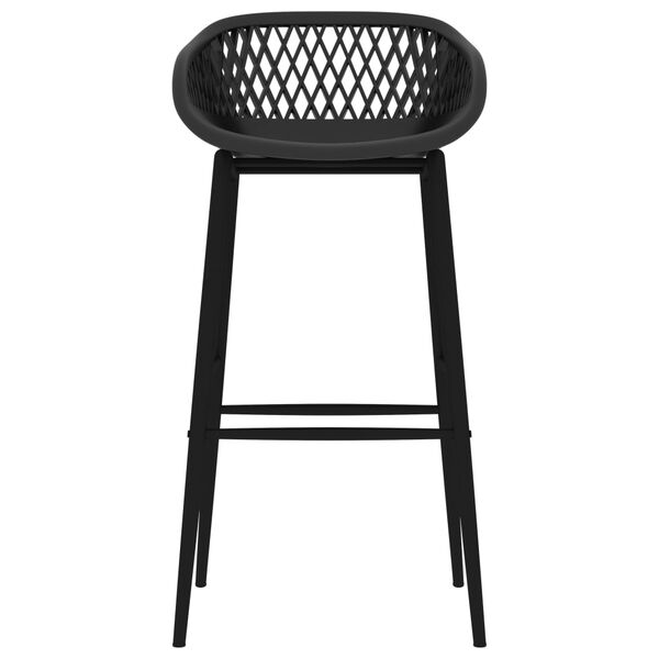 vidaXL Cadeiras de bar 2 pcs preto