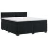 vidaXL Cama box spring com colch&atilde;o Preto 180 x 200 cm Veludo