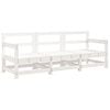 vidaXL 3 pcs conjunto lounge de jardim madeira de pinho maci&ccedil;a branco