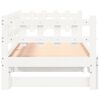 vidaXL Estrutura sofá-cama de puxar 2x(90x190) cm pinho maciço branco