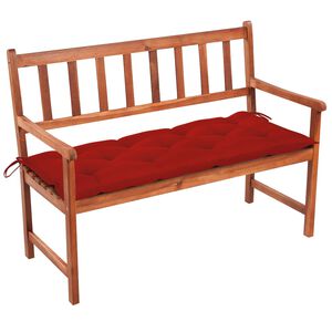 vidaXL Banco de jardim c/ almofad&atilde;o 120 cm madeira ac&aacute;cia maci&ccedil;a