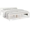 vidaXL Cama para idosos 200x200 cm pinho maci&ccedil;o branco
