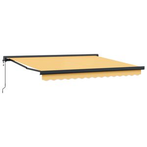 vidaXL Toldo retr&aacute;til Areia 500 &times; 300 cm Tecido e Metal