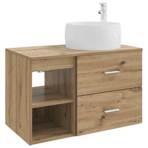 vidaXL Conjunto de M&oacute;veis para Banheiro 2 unid. Carvalho Arttisan