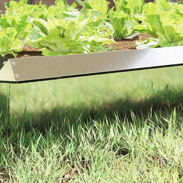 vidaXL Cerca de Caracol Prateado 50 x 3,5 x 25 cm A&ccedil;o Galvanizado