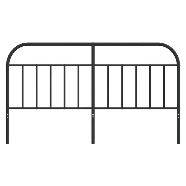 vidaXL Cabeceira de cama 160 cm metal preto