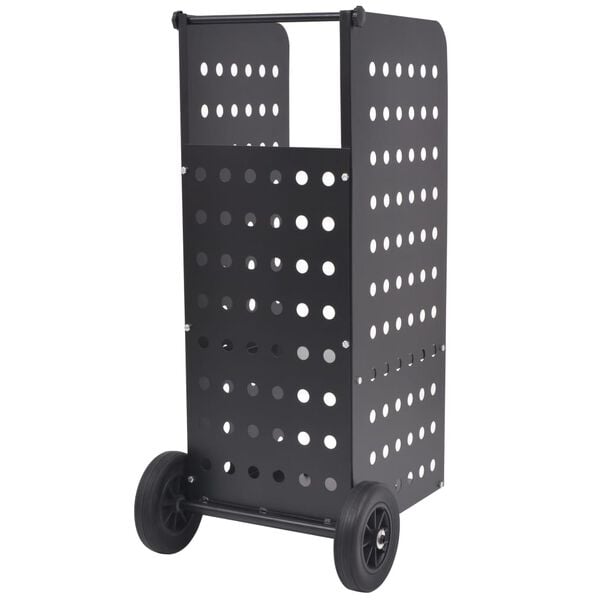 vidaXL Carrinho para lenha com rodas em pl&aacute;stico 36x42x105 cm