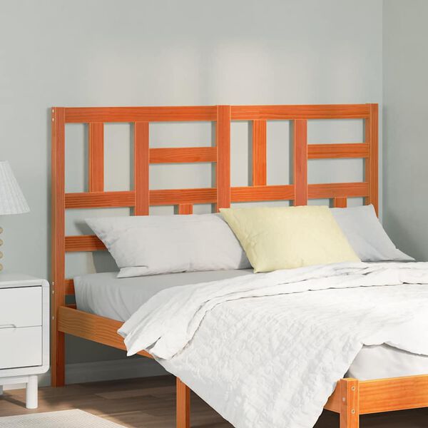 vidaXL Cabeceira de Cama com cabeceira Marrom Cera 145,5 x 4 x 104 cm