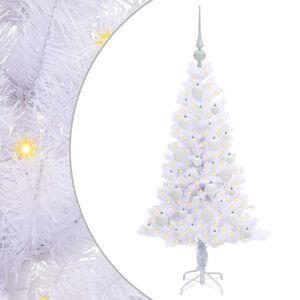 vidaXL &Aacute;rvore de Natal Artificial com 150 LEDs Branco 120 cm PVC e A&ccedil;o
