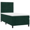 vidaXL Cama com molas/colch&atilde;o 80x200 cm veludo verde-escuro