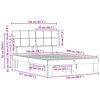 vidaXL Estrutura de Cama com Cabeceira Estofada Preto 150 x 200 cm