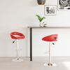 vidaXL Bancos de bar 2 pcs couro artificial vermelho