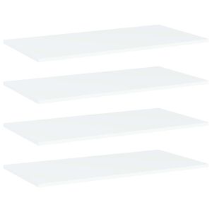 vidaXL Prateleiras para estante 4 pcs 80x40x1,5cm contraplacado branco