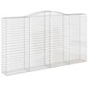 vidaXL Cesto gabi&atilde;o arqueado 400x50x220/240 cm ferro galvanizado